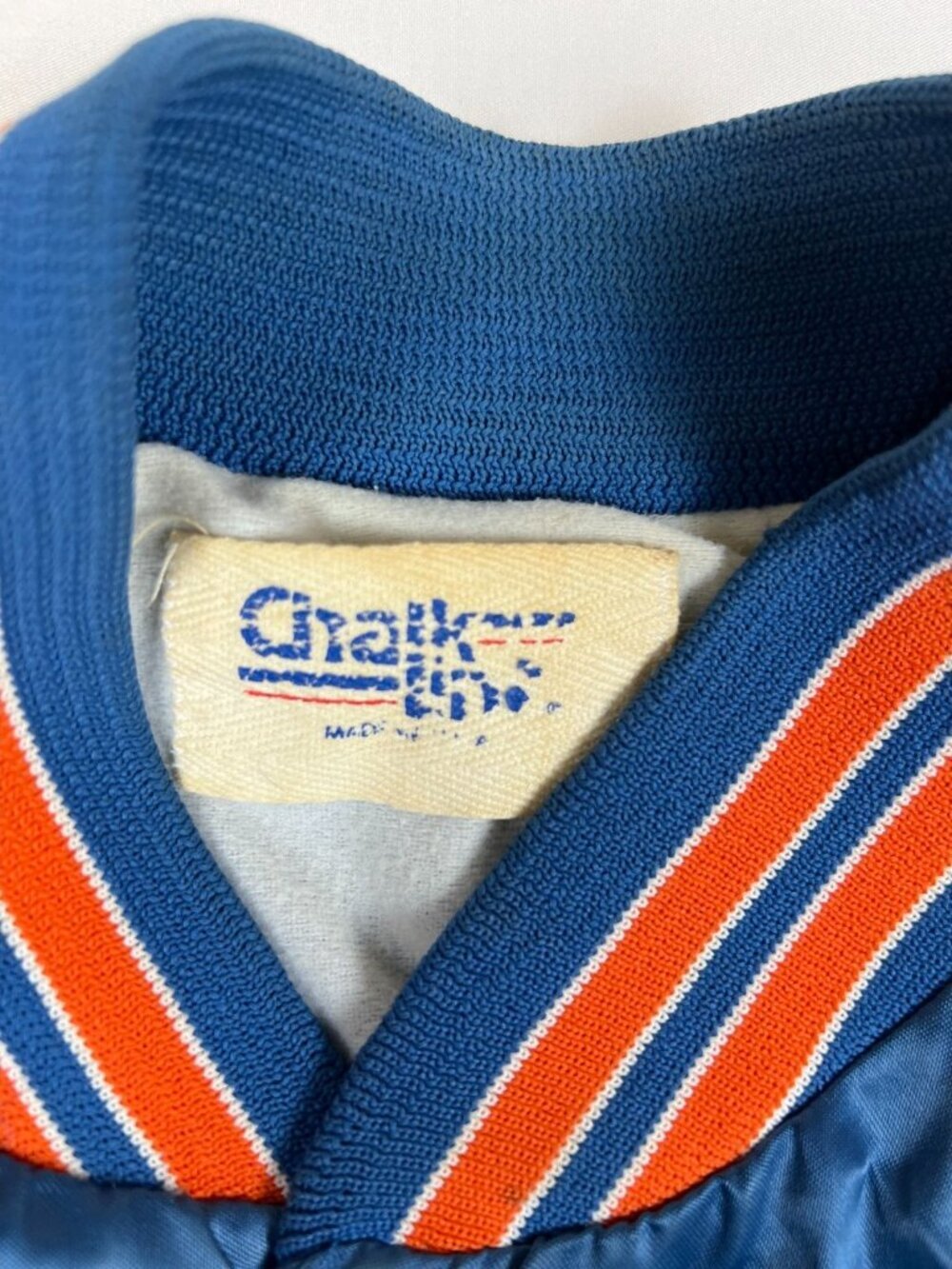 Vintage Chalk Line Men Medium NY Mets Satin Bomber Jacket Blue Made in USA MLB - Picture 4 of 15